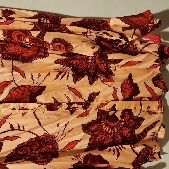 ❤️ ANTHROPOLOGIE OMIKA HANDMADE BUTTON DOWN FLORAL TUNIC TOP / SHIRT, XS - Picture 3 of 9